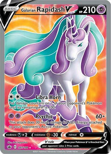 Galarian Rapidash V 167/198 SWSH Chilling Reign Full Art Holo Ultra Rare Pokemon Card TCG Near Mint 