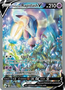 Galarian Rapidash V 168/198 SWSH Chilling Reign Full Art Holo Ultra Rare Pokemon Card TCG Near Mint  