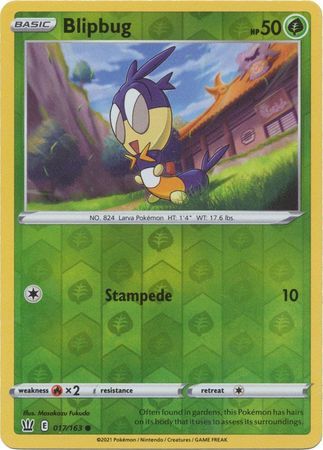 Blipbug 17/163 SWSH Battle Styles Reverse Holo Common Pokemon Card TCG