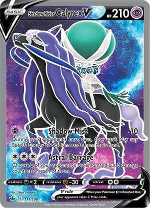 Shadow Rider Calyrex V 171/198 SWSH Chilling Reign Full Art Holo Ultra Rare Pokemon Card TCG Near Mint 