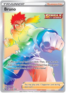 Bruno 172/163 SWSH Battle Styles Ultra Rare Pokemon Card TCG