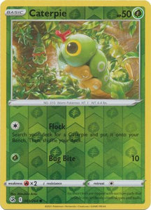 Caterpie 1/264 SWSH Fusion Strike Reverse Holo Common Pokemon Card TCG Near Mint