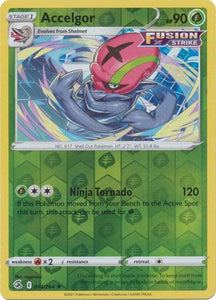 Accelgor 14/264 SWSH Fusion Strike Reverse Holo Rare Pokemon Card TCG Near Mint