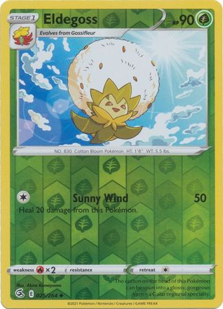 Eldegoss 25/264 SWSH Fusion Strike Reverse Holo Uncommon Pokemon Card TCG Near Mint 