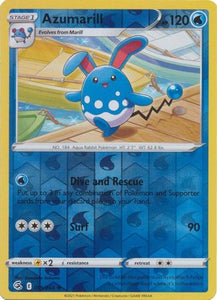 Azumarill 59/264 SWSH Fusion Strike Reverse Holo Rare Pokemon Card TCG Near Mint