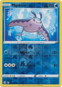 Mantine 61/264 SWSH Fusion Strike Reverse Holo Common Pokemon Card TCG Near Mint