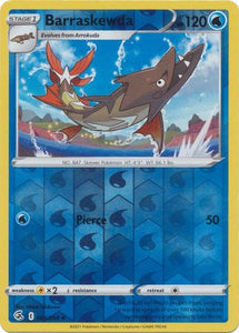 Barraskewda 83/264 SWSH Fusion Strike Reverse Holo Uncommon Pokemon Card TCG Near Mint 