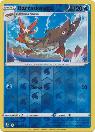 Barraskewda 83/264 SWSH Fusion Strike Reverse Holo Uncommon Pokemon Card TCG Near Mint 