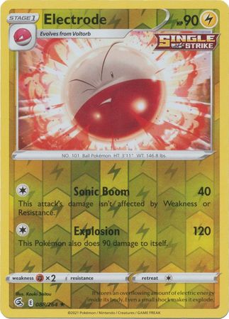 Electrode 88/264 SWSH Fusion Strike Reverse Holo Rare Pokemon Card TCG Near Mint