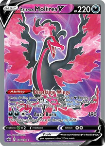 Galarian Moltres V 176/198 SWSH Chilling Reign Full Art Holo Ultra Rare Pokemon Card TCG Near Mint 