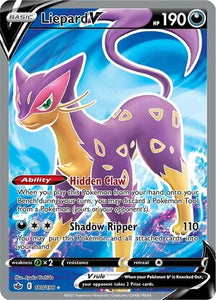 Liepard V 180/198 SWSH Chilling Reign Full Art Holo Ultra Rare Pokemon Card TCG Near Mint  