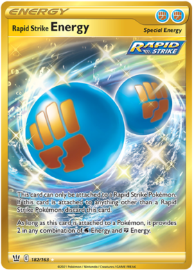Rapid Strike Energy 182/163 SWSH Battle Styles Ultra Rare Pokemon Card TCG