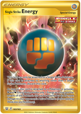 Single Strike Energy 183/163 SWSH Battle Styles Ultra Rare Pokemon Card TCG
