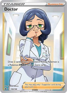 Doctor 190/198 SWSH Chilling Reign Full Art Holo Ultra Rare Pokemon Card TCG Near Mint  