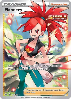 Flannery 191/198 SWSH Chilling Reign Full Art Holo Ultra Rare Pokemon Card TCG Near Mint  