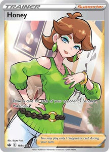 Honey 192/198 SWSH Chilling Reign Full Art Holo Ultra Rare Pokemon Card TCG Near Mint  