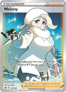 Melony 195/198 SWSH Chilling Reign Full Art Holo Ultra Rare Pokemon Card TCG Near Mint  