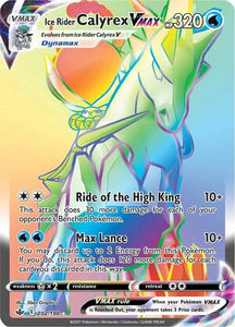 Ice Rider Calyrex VMAX 202/198 SWSH Chilling Reign Full Art Holo Ultra Rare Pokemon Card TCG Near Mint  