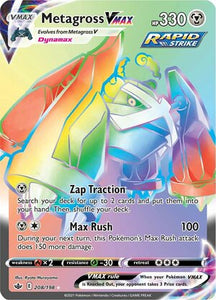 Metagross VMAX 208/198 SWSH Chilling Reign Full Art Holo Ultra Rare Pokemon Card TCG Near Mint  