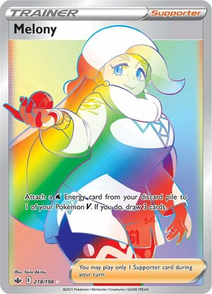 Melony 218/198 SWSH Chilling Reign Full Art Holo Hyper Rare Pokemon Card TCG Near Mint  