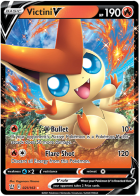 Victini V 21/163 SWSH Battle Styles Ultra Rare Pokemon Card TCG