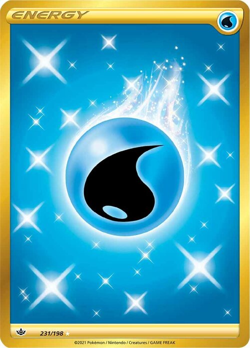 Water Energy 231/198 SWSH Chilling Reign Full Art Holo Secret Rare Pokemon Card TCG Near Mint  