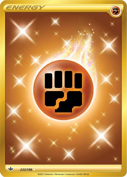 Fighting Energy 233/198 SWSH Chilling Reign Full Art Holo Secret Rare Pokemon Card TCG Near Mint 