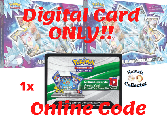 Alolan Sandslash GX Box - SM236 Pokemon TCG Online Code x1 kawaii collector australia ptcgo