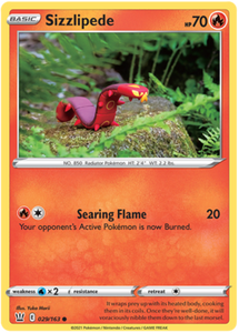 Sizzlipede 29/163 SWSH Battle Styles Common Pokemon Card TCG