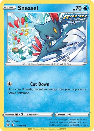 Sneasal 30/198 SWSH Chilling Reign Common Pokemon Card TCG Near Mint