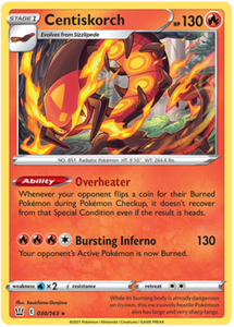 Centiskorch 30/163 SWSH Battle Styles Vivid Voltage Rare Pokemon Card TCG