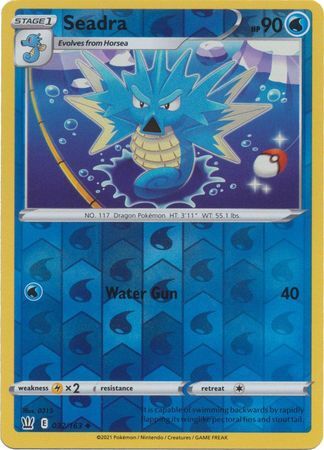 Seadra 32/163 SWSH Battle Styles Reverse Holo Uncommon Pokemon Card TCG