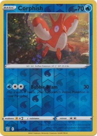 Corphish 38/163 SWSH Battle Styles Reverse Holo Common Pokemon Card TCG