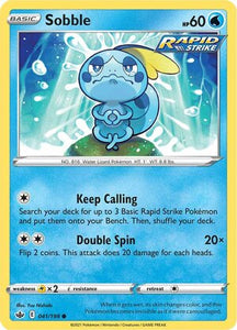 Sobble 41/198 SWSH Chilling Reign Common Pokemon Card TCG Near Mint