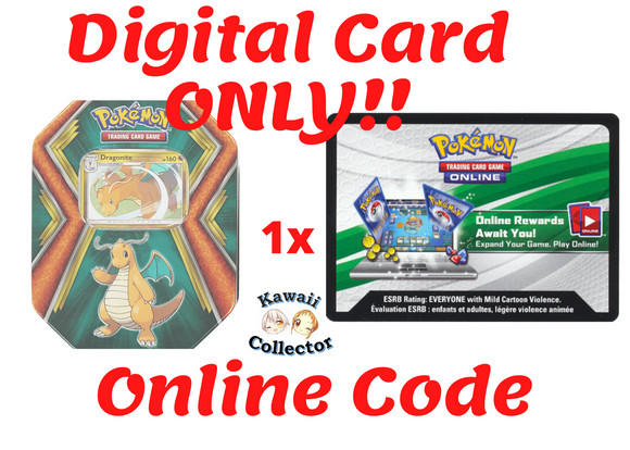 Dragon Tin: Dragonite Pokemon TCG Online Code x1 kawaii collector australia ptcgo 
