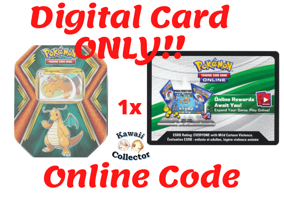 Dragon Tin: Dragonite Pokemon TCG Online Code x1 Kawaii Collector Dragon Tin: Dragonite Pokemon TCG Online Code x1 Kawaii Collector