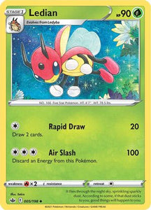 Ledian 5/198 SWSH Chilling Reign Uncommon Pokemon Card TCG Near Mint