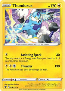 Thundurus 52/198 SWSH Chilling Reign Holo Rare Pokemon Card TCG Near Mint