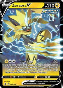 Zeraora V 53/198 SWSH Chilling Reign Ultra Rare Pokemon Card TCG Near Mint