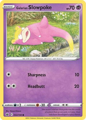 Galarian Slowpoke 54/198 SWSH Chilling Reign Common Pokemon Card TCG Near Mint