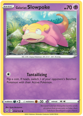 Galarian Slowpoke 54/163 SWSH Battle Styles Common Pokemon Card TCG
