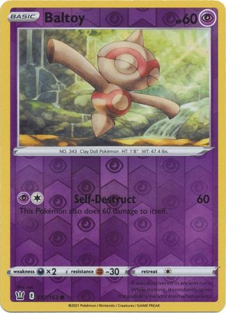 Baltoy 57/163 SWSH Battle Styles Reverse Holo Common Pokemon Card TCG