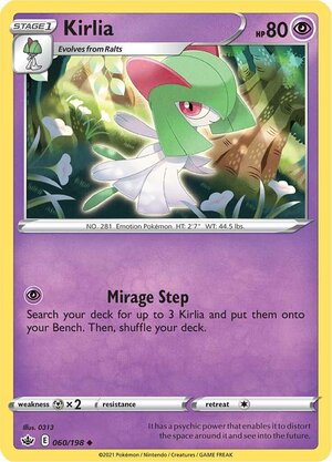 Kirlia 60/198 SWSH Chilling Reign Uncommon Pokemon Card TCG Near Mint