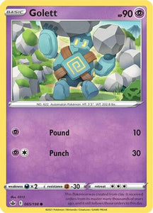 Golett 65/198 SWSH Chilling Reign Common Pokemon Card TCG Near Mint