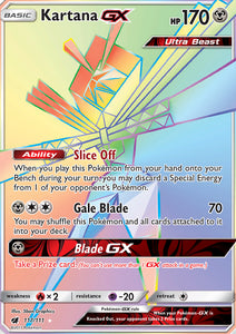 Kartana GX 117/111 SM Crimson Invasion Hyper Rare Full Holo Pokemon Card TCG - Kawaii Collector