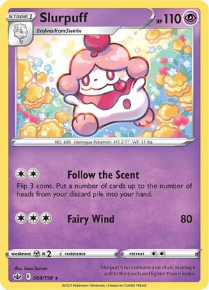 Slurpuff 68/198 SWSH Chilling Reign Rare Pokemon Card TCG Near Mint