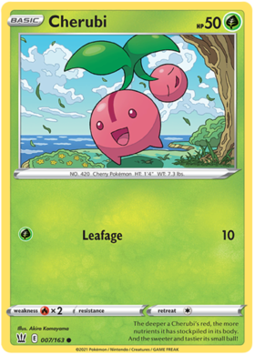 Cherubi 7/163 SWSH Battle Styles Common Pokemon Card TCG
