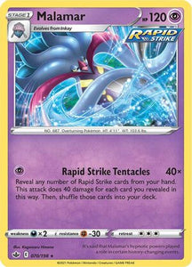 Malamar 70/198 SWSH Chilling Reign Rare Pokemon Card TCG Near Mint