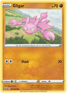 Gligar 71/163 SWSH Battle Styles Common Pokemon Card TCG