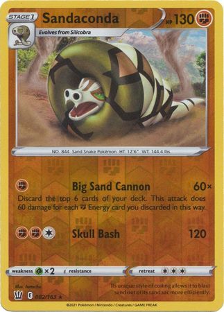 Sandaconda 82/163 SWSH Battle Styles Reverse Holo Rare Pokemon Card TCG